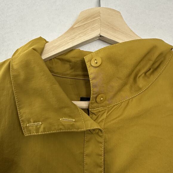 Stella Carakasi Tunic Womens Large Mustard Mixed Media Organic Pockets Lagenlook - Picture 3 of 13